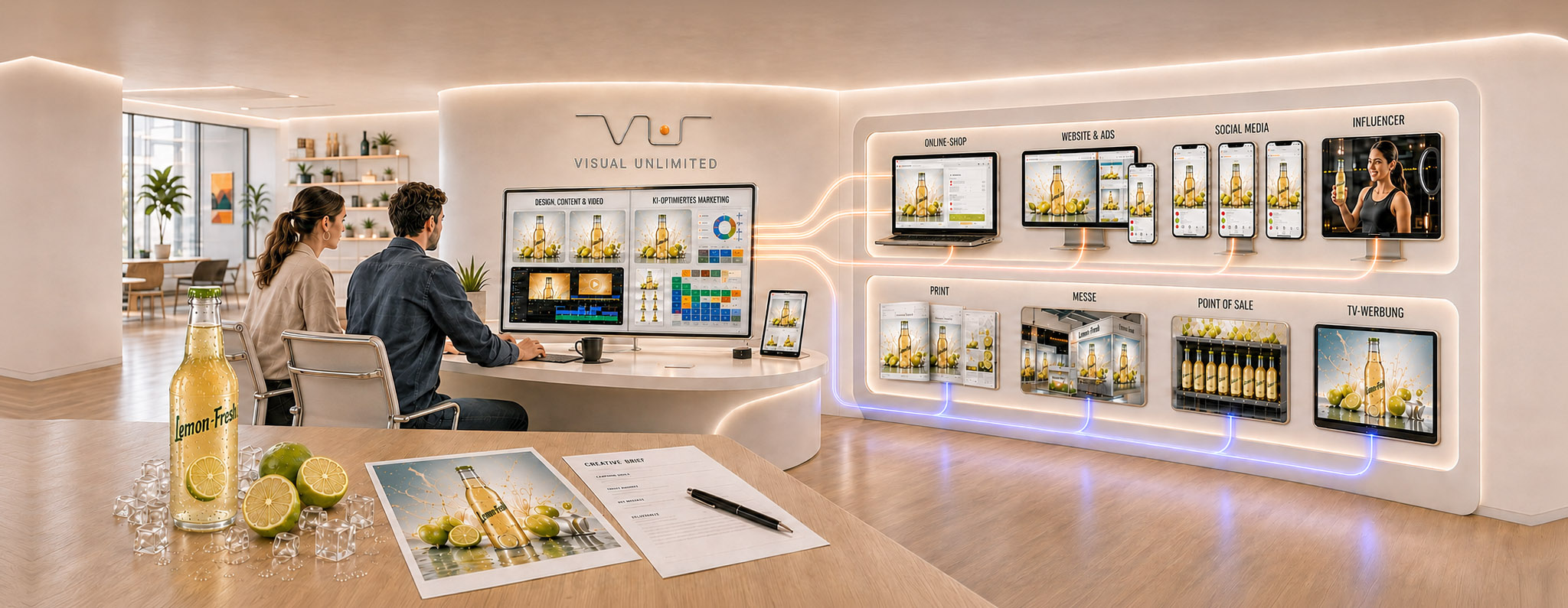 Visual Unlimited steuert Design, Content und Ausspielung für verschiedene Medien mit KI-gestützten Prozessen